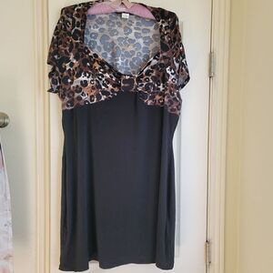 Mixxology LA womens 3X plus size mini dress womens pullover retro short sleeve s